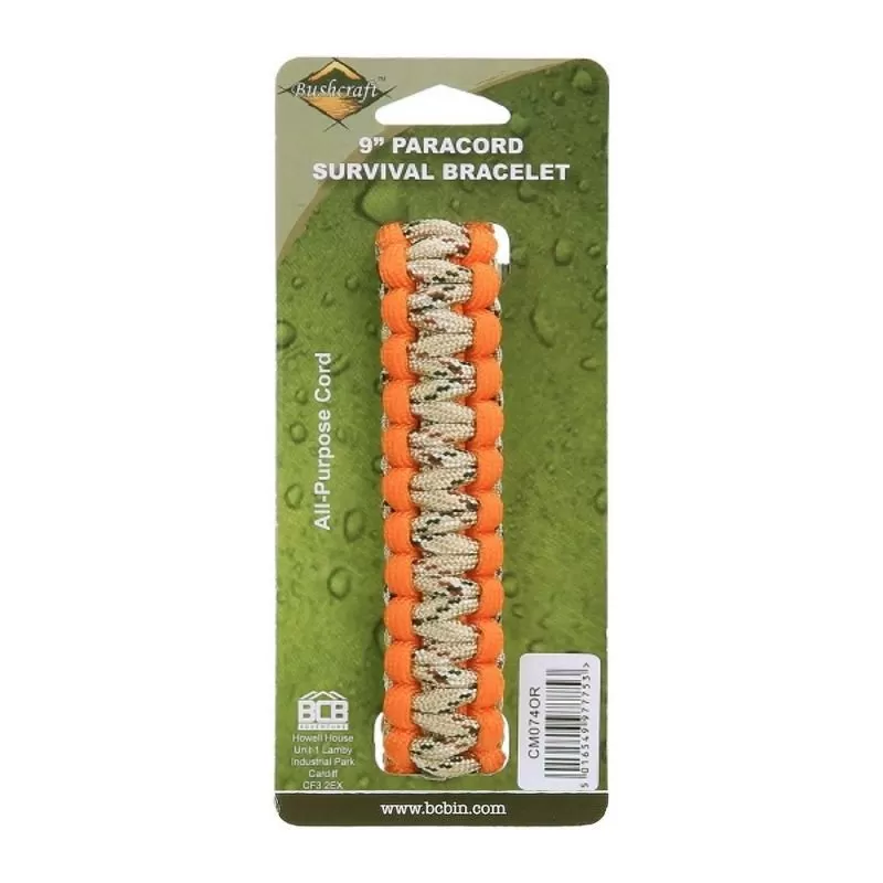 BCB Bushcraft Bracelet De Survie Et Paracorde Bracelet Paracorde Avec Manille Métal BCB Orange 2 BCB Bushcraft Bracelet De Survie Et Paracorde Bracelet Paracorde Avec Manille Métal BCB Orange – Image 2