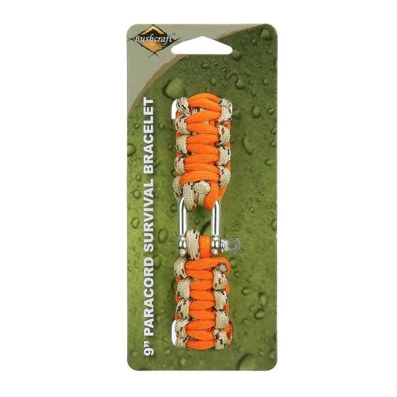 BCB Bushcraft Bracelet De Survie Et Paracorde Bracelet Paracorde Avec Manille Métal BCB Orange 1 BCB Bushcraft Bracelet De Survie Et Paracorde Bracelet Paracorde Avec Manille Métal BCB Orange