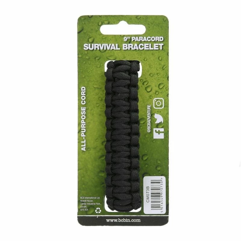 BCB Bushcraft Bracelet De Survie Et Paracorde Bracelet Paracorde BCB Paracord Noir 2 BCB Bushcraft Bracelet De Survie Et Paracorde Bracelet Paracorde BCB Paracord Noir – Image 2