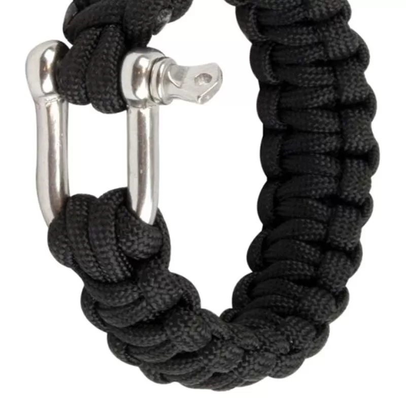 Bracelet De Survie Et Paracorde Bracelet Paracorde Highlander Paracord D-Ring Noir à Boucle Métal 2 Bracelet De Survie Et Paracorde Bracelet Paracorde Highlander Paracord D-Ring Noir à Boucle Métal – Image 2