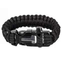 Bracelet De Survie Et Paracorde Bracelet Paracorde Pierre à Feu Et Sifflet Highlander Noir