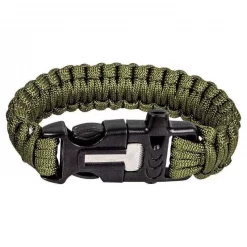 Bracelet De Survie Et Paracorde Bracelet Paracorde Pierre à Feu Et Sifflet Highlander Vert