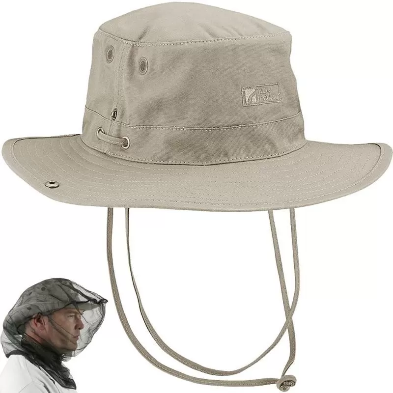 Textile Chapeau Avec Moustiquaire Trekmates Bush Hat Sable 1 Textile Chapeau Avec Moustiquaire Trekmates Bush Hat Sable