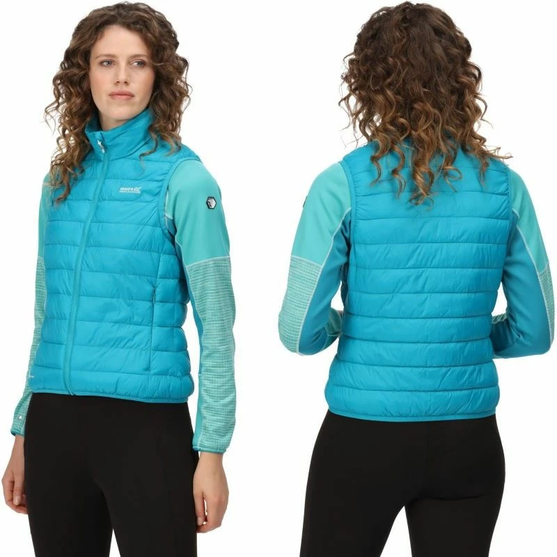 Textile Gilet Doudoune Sans Manches Regatta Women Hillpack B/W Turquoise 2 Textile Gilet Doudoune Sans Manches Regatta Women Hillpack B/W Turquoise – Image 2