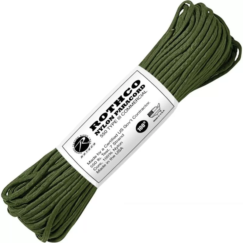 Bracelet De Survie Et Paracorde Paracorde 550 30 Mètres Rothco Nylon Paracord Vert Armée 1 Bracelet De Survie Et Paracorde Paracorde 550 30 Mètres Rothco Nylon Paracord Vert Armée