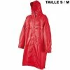 Textile Poncho Camp Cagoule Front Zip Rouge Taille S/M