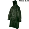 Textile Poncho Camp Cagoule Front Zip Vert Taille S/M