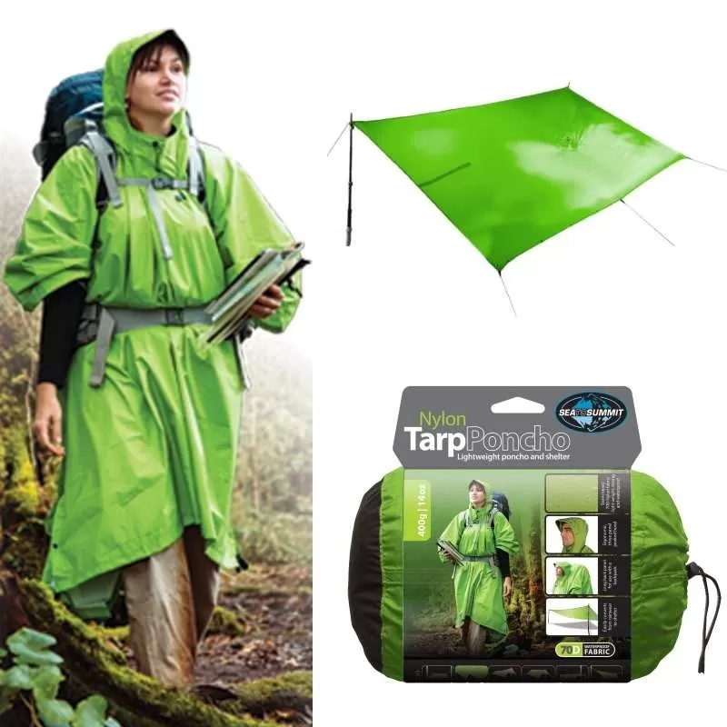Textile Poncho Tarp Sea To Summit Nylon Vert 1 Textile Poncho Tarp Sea To Summit Nylon Vert