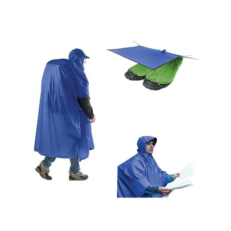 Textile Poncho Tarp Sea To Summit Nylon Bleu 1 Textile Poncho Tarp Sea To Summit Nylon Bleu