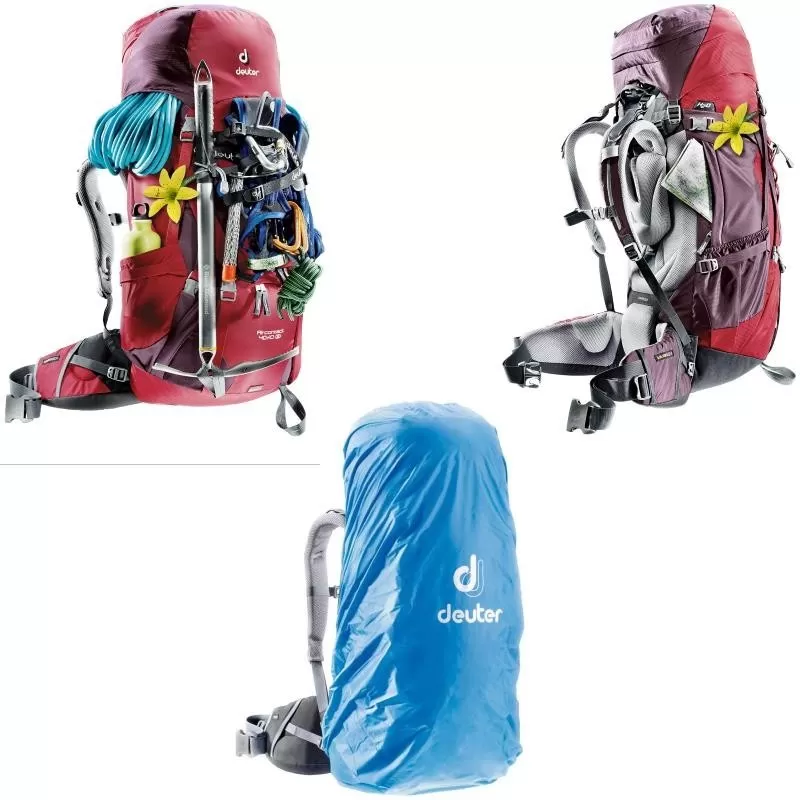 Sac à Dos Deuter Aircontact 60+10 SL Aubergine Cranberry 3 Sac à Dos Deuter Aircontact 60+10 SL Aubergine Cranberry – Image 3