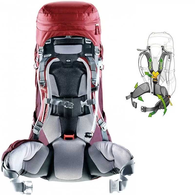 Sac à Dos Deuter Aircontact Pro 60+15 Lava Anthracite 2 Sac à Dos Deuter Aircontact Pro 60+15 Lava Anthracite – Image 2