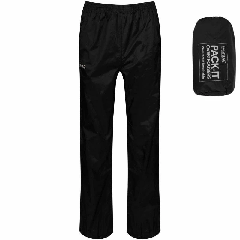Textile Surpantalon Regatta Pack-It Overtrousers Noir 1 Textile Surpantalon Regatta Pack-It Overtrousers Noir