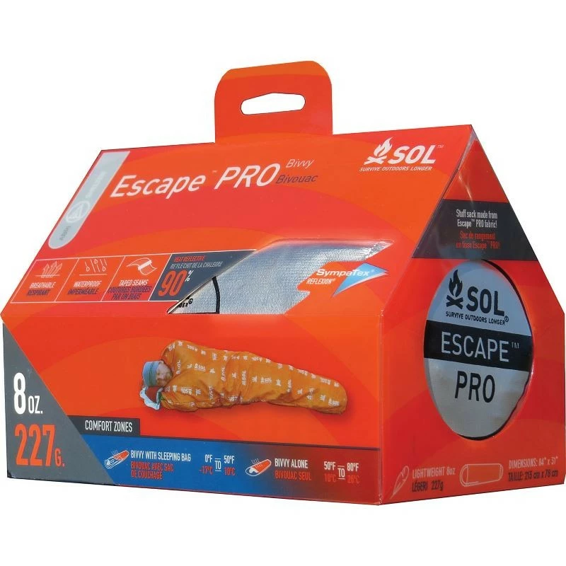 Couverture De Survie Sursac De Bivouac SOL Escape PRO Bivvy 1 Couverture De Survie Sursac De Bivouac SOL Escape PRO Bivvy