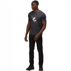 Textile T-shirt Regatta Fingal VI Noir -SURVIE LES INDISPENSABLES Soldes Boutique t shirt regatta fingal vi noir 4