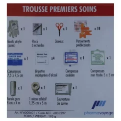Trousse De Secours Pharmavoyage Premiers Soins -SURVIE LES INDISPENSABLES Soldes Boutique trousse de secours premiers soins pharmavoyage 2