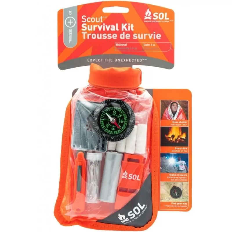 Kit De Survie Trousse De Survie étanche SOL Scout Survival Kit 1 Kit De Survie Trousse De Survie étanche SOL Scout Survival Kit